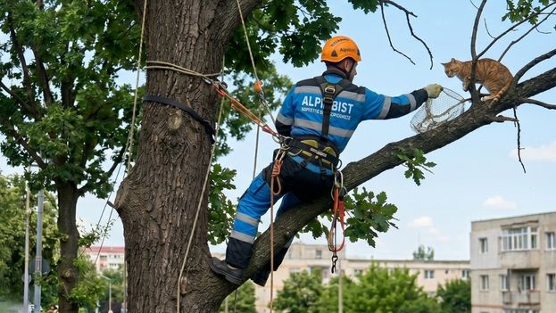 salvare animale la înălțime
